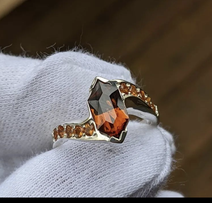 Sterling Silver and Garnet Ring